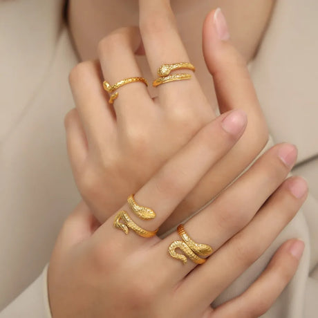 Titanium Steel Snake Shape Bypass Ring - V.I.P Digital Presence