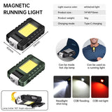 Outdoor Sports Night Running Safety Warning Light Field Floodlight Magnetic Suction Illumination Street Lamp Clip Cap Running Light - V.I.P Digital Presence
