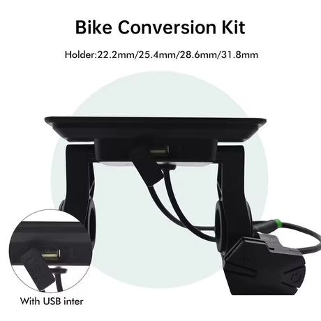 Waterproof color LCD meter H6C for e-bikes, SM/weatherproof connector, smart e-bike screen with USB. - V.I.P Digital Presence
