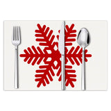 Christmas snowflake print placemat Christmas party decoration table mat living room dining table insulation mat - V.I.P Digital Presence