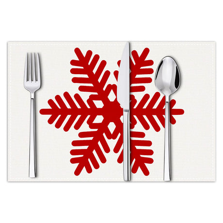 Christmas snowflake print placemat Christmas party decoration table mat living room dining table insulation mat - V.I.P Digital Presence