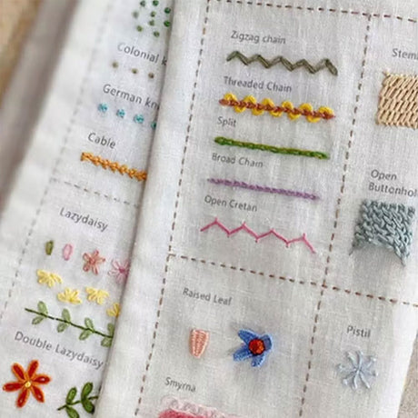 DIY Imitation Linen Sewing Book with Embroidery. Personalize, Improve Skills. Portable - V.I.P Digital Presence