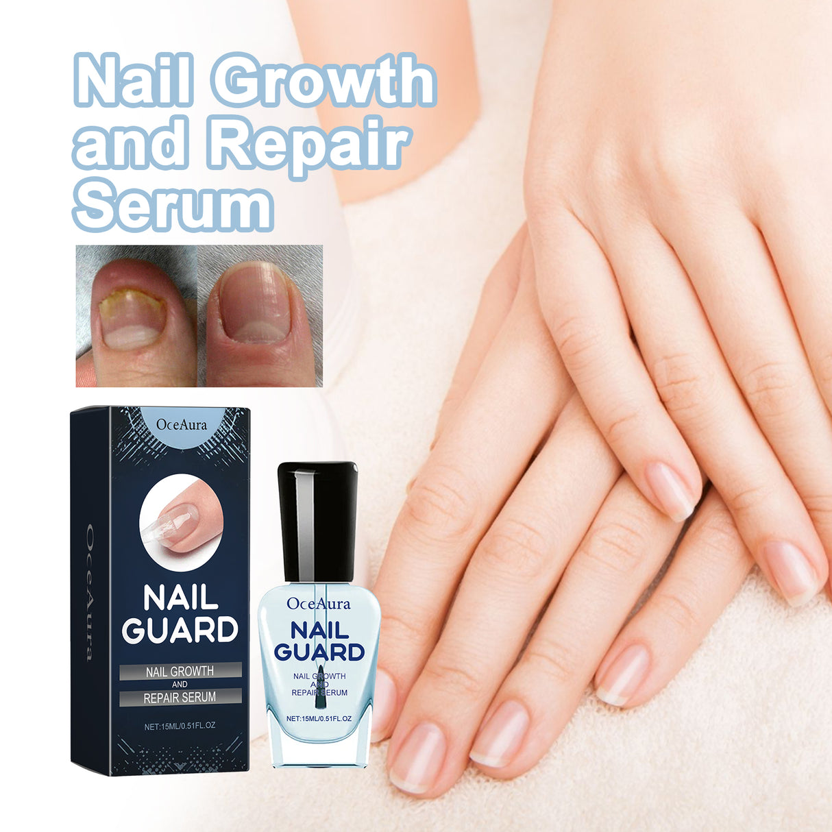 OCEAURA Nail Repair Lotion, Foot And Nail Nourishing Repair Soft Nails Gentle Clean Bright Nails Care - V.I.P Digital Presence