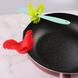 Home pot clamp creative rooster clamp kitchen baking clamp bird shaped silicone pot clamp kitchen spill proof clamp - V.I.P Digital Presence