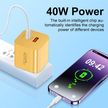 Fast charging mobile phone PD40W charging head type-c PD port European, American and British standard speed adapter charger - V.I.P Digital Presence