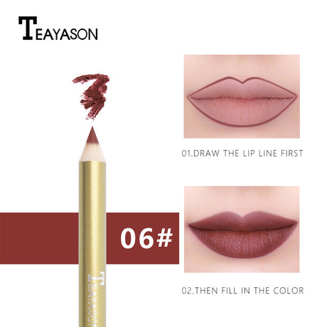 Matte Lip Liner Lasting Vampire Color Nude Pink Big Red Lipstick Lip Pencil - V.I.P Digital Presence