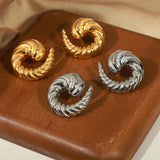 Titanium Steel Spiral Shape Stud Earrings - V.I.P Digital Presence