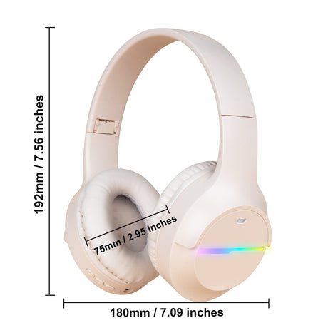 Head mounted wireless Bluetooth earphones with heavy bass M9 luminous sports game - V.I.P Digital Presence
