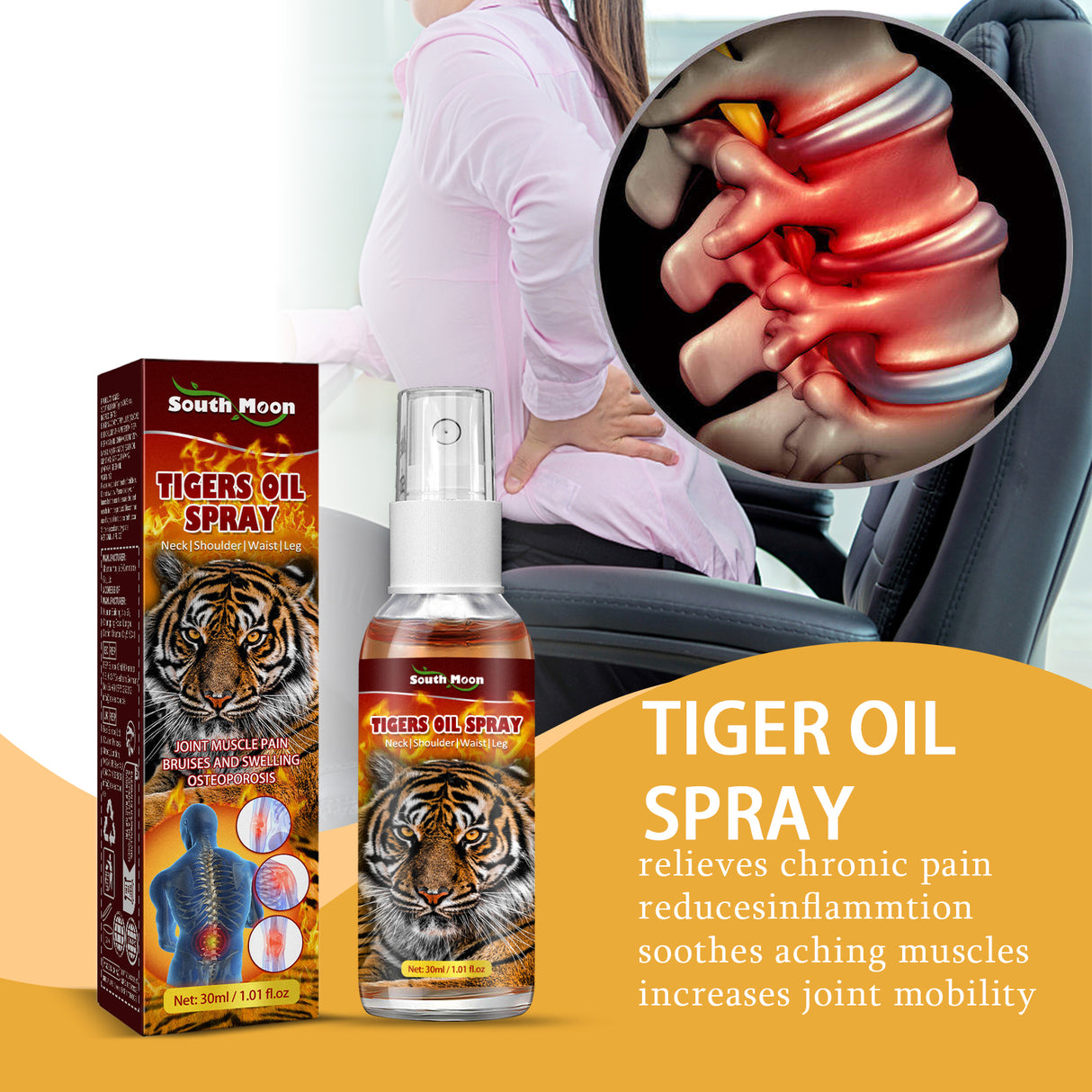 Tiger Oil Spray, Relieve Body Joint Knee Discomfort With External Massage Treatment Spray - V.I.P Digital Presence