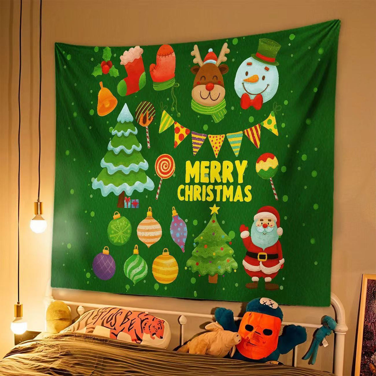 New Christmas Background Cloth, Christmas Tapestry, Christmas Party Event Decoration Hanging Cloth, Christmas Hanging Cloth - V.I.P Digital Presence