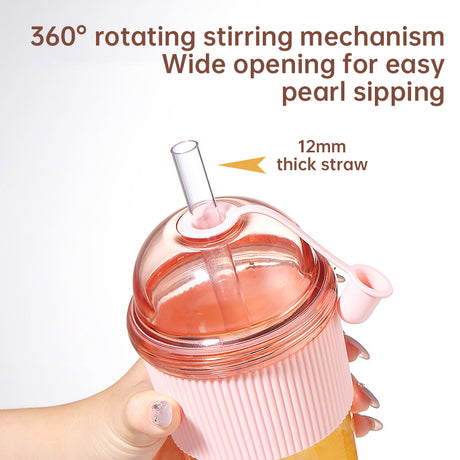 630ML straw cup (with lid/straw) – coffee, milk, tea, water, juice; Ins-style, office-friendly - V.I.P Digital Presence