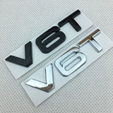 Suitable for Audi V6T V8T metal logo A4LA6LS7Q5Q3 displacement personalized modification leaf plate car sticker - V.I.P Digital Presence