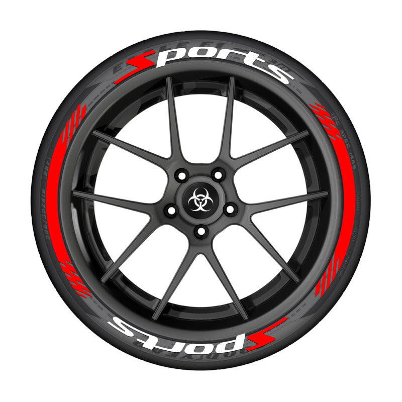 SPORTS series car tire letter sticker DIY sticker personalized modification sticker 3D three-dimensional all-in-ode tire sticker - V.I.P Digital Presence