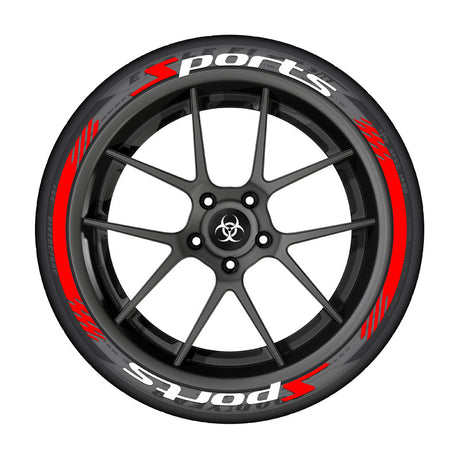SPORTS series car tire letter sticker DIY sticker personalized modification sticker 3D three-dimensional all-in-ode tire sticker - V.I.P Digital Presence