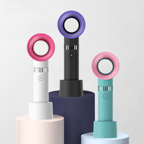 Mini Portable Fan USB Rech Mini Portable Fan USB Rechargeable Night Light Cooling Handheld Fan Three Speed - V.I.P Digital Presence