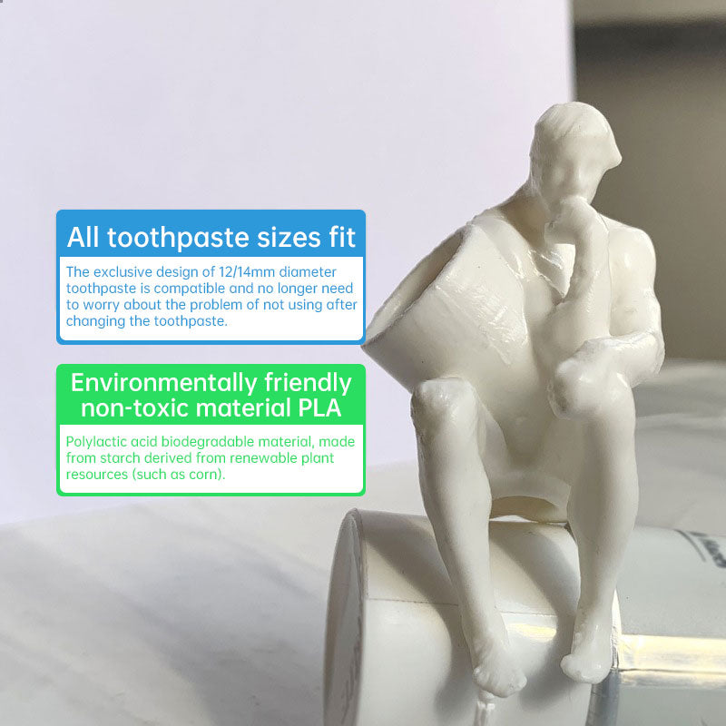 Squeeze toothpaste artifact make fun of toothpaste head toothpaste cov ...