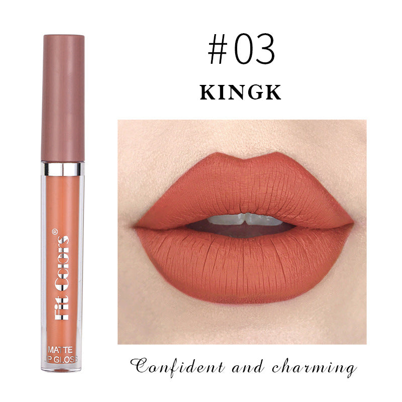 Fit Colors Matte Non Stick Cup Lip Gloss Fog Face Velvet Thin Tube Liquid Lipstick - V.I.P Digital Presence