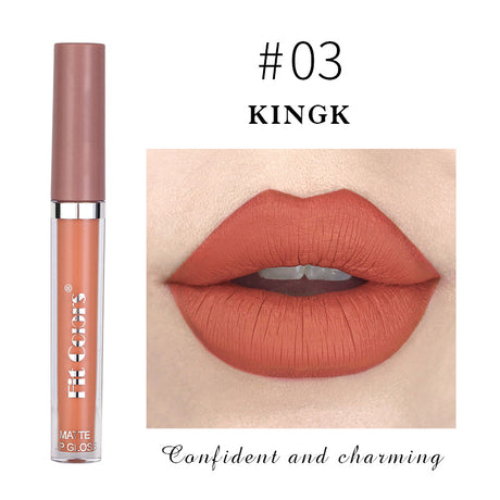 Fit Colors Matte Non Stick Cup Lip Gloss Fog Face Velvet Thin Tube Liquid Lipstick - V.I.P Digital Presence