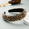 New Baroque Headband Feminine Color Hand-Stitched Glass Bead Headband Thin Sponge Headband - V.I.P Digital Presence