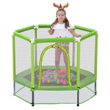 55'' Toddlers Trampoline with Safety Enclosure Net and Balls, Indoor Outdoor Mini Trampoline for Kids - V.I.P Digital Presence