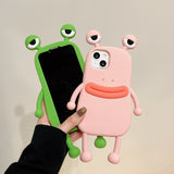 Funny Silicone 3D Frog Phone Case For IPhone 14 13 11 12 Pro Max XS XR X 7 8 Plus SE Cartoon Cute Shockproof Bumper Cover - V.I.P Digital Presence