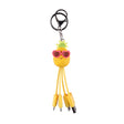 Creative cartoon data cable quirky peach blossom eye phone charging cable peach blossom eye pineapple fruit - V.I.P Digital Presence