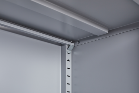 Grey metal kitchen storage cabinet, kitchen pantry storage cabinet with door and shelf, adjustable leveling feet - V.I.P Digital Presence