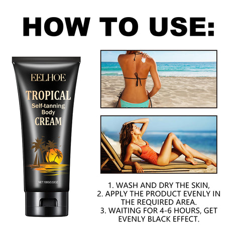 Tropical Self-Tanning Body Cream, Natural Wheatskin Moisturizing And Moisturizing Cream For Tanning And Tanning - V.I.P Digital Presence