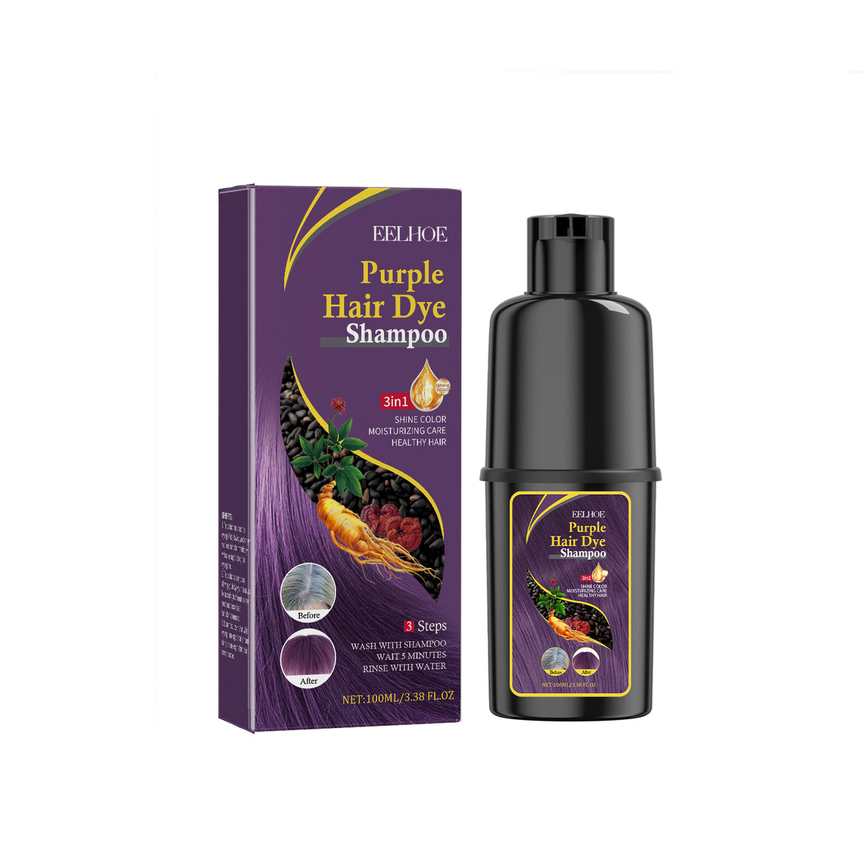 Black Hair Shampoo Series, Gentle, Non-Irritating And Moisturizing Scalp Easily Changing Color Hair Shampoo - V.I.P Digital Presence