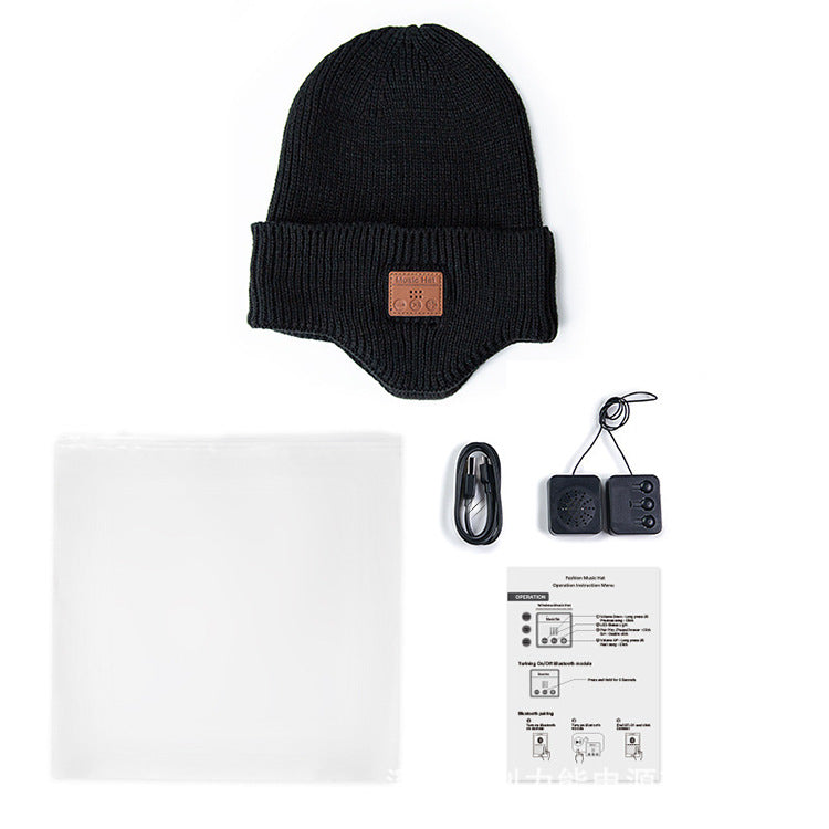 Wireless 5.0 Bluetooth Headset Cap Outdoor Warm Music Wrap Ear Cap - V.I.P Digital Presence