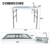 Outdoor Fish and Game Cutting Cleaning Table w/Sink and Faucet - V.I.P Digital Presence