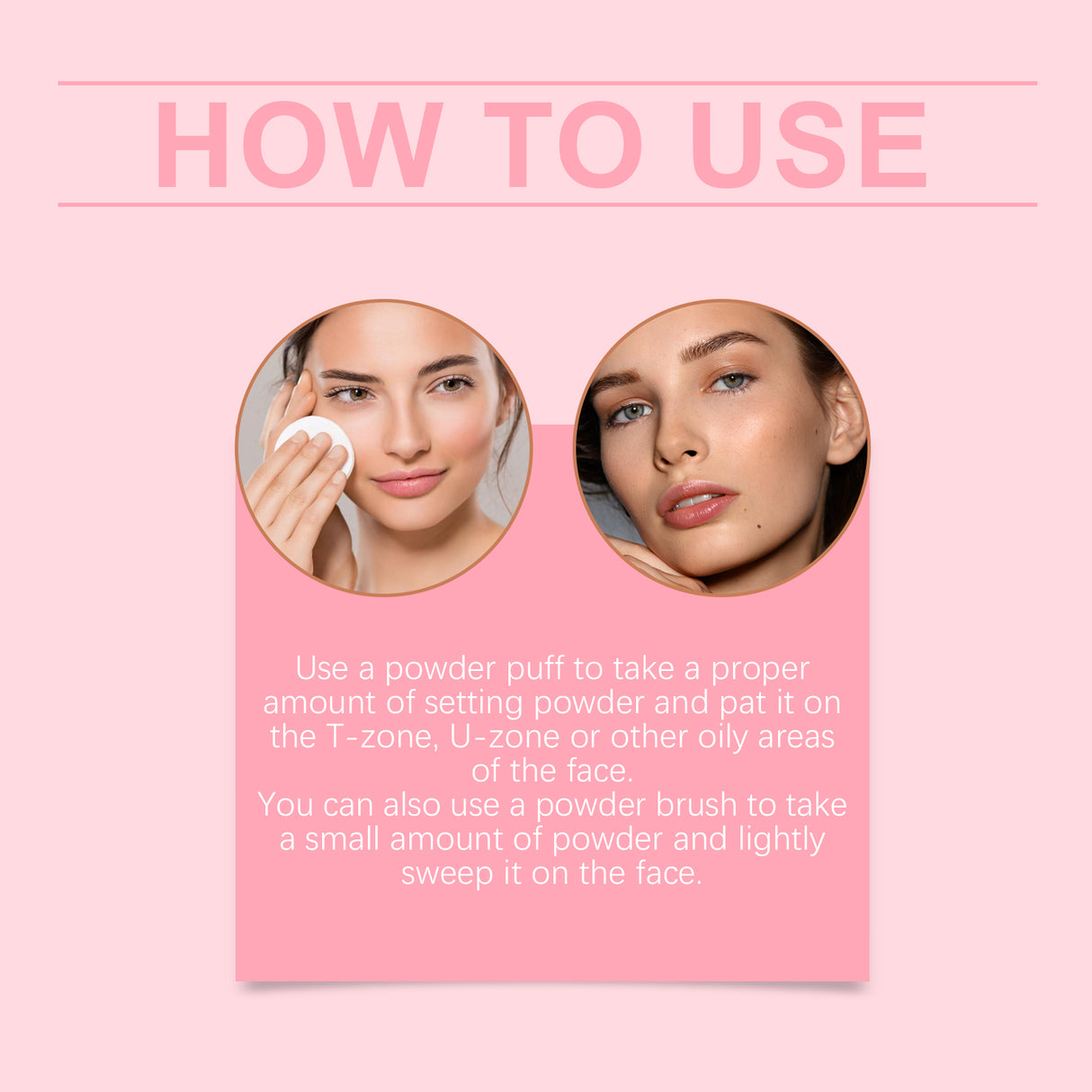 Setting powder with brush， Natural Makeup Light, Delicate Breathable Fit Dry And Wet Dual Use Powder Lasting Makeup - V.I.P Digital Presence