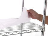 7 Tier Wire Shelving Unit 2450 LBS NSF Height Adjustable Metal Garage Storage Shelves with Wheels Chrome