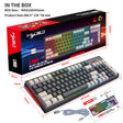 Gaming keyboard RGB backlight two-color keycaps gray and white double color 2.4G wireless membrane keyboard - V.I.P Digital Presence