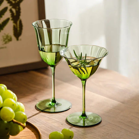 Vintage Green Red Wine Cup Glass Goblet Champagne Cup Cocktail Martini Glass  Home Drinking Utensils Crystal Cup - V.I.P Digital Presence
