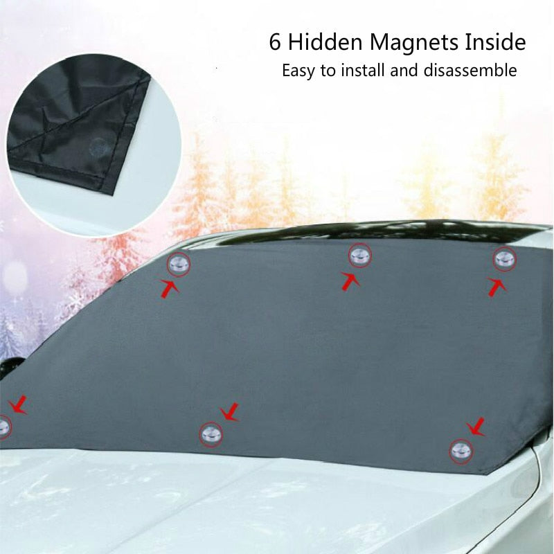 Automobile Magnetic Sunshade Cover Car Windshield Snow Sun Shade Waterproof Protector Cover Car Front Windscreen Cover - V.I.P Digital Presence
