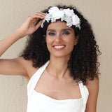 Handmade fabric three-dimensional flower embroidery headband - V.I.P Digital Presence