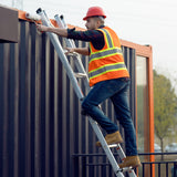 17ft Multi-Position Foldable Aluminum Ladder, A-Frame and Straight Ladder, ANSI 250lbs - V.I.P Digital Presence