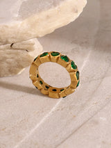 18K Gold-Plated Inlaid Zircon Ring - V.I.P Digital Presence