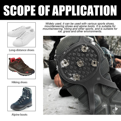 Universelle Rutschfeste Greiferspitzen, Outdoor Crampons Snowshoe Cover Mountaineering Sports Fall Easy To Wear And Take Off Shoe Cover - V.I.P Digital Presence