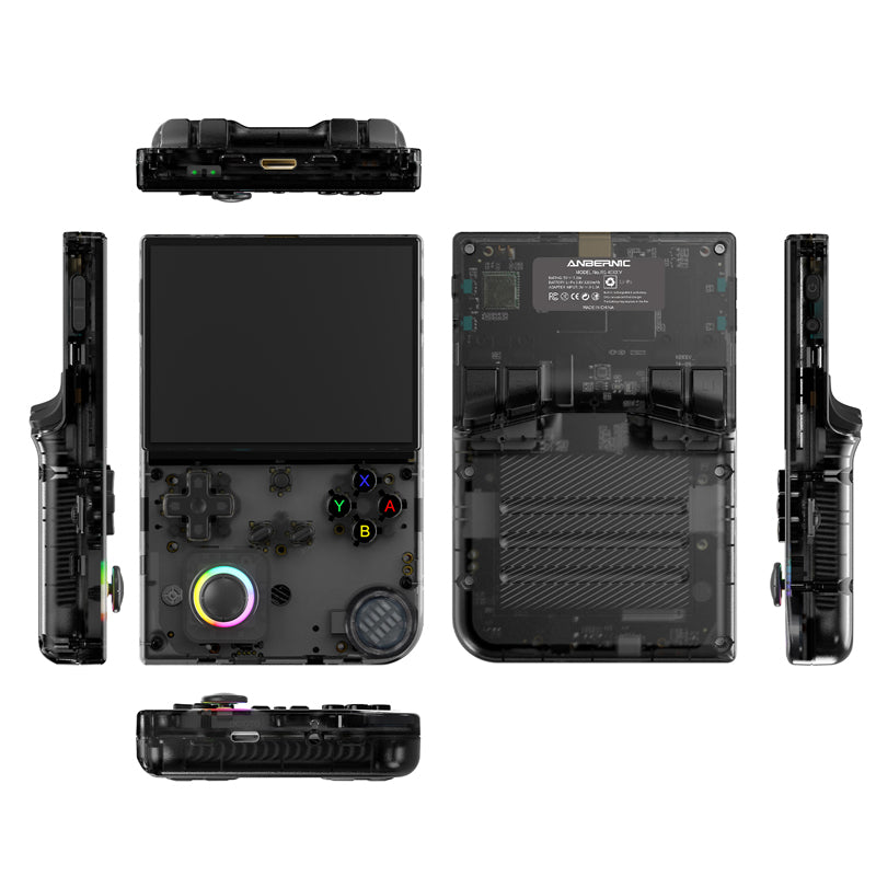 ANBERNIC's new RG40XXV vertical version retro portable handheld game console with lighting effect connected to power regard - V.I.P Digital Presence