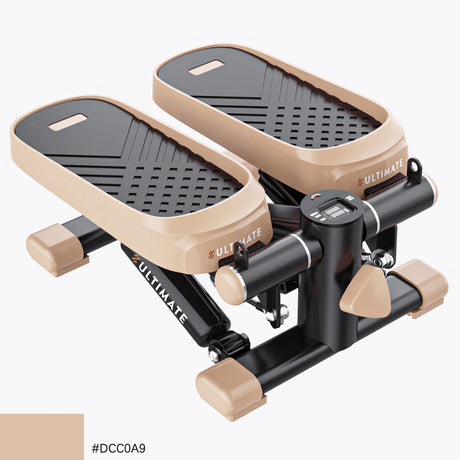 Home Office Exercise 330LBS Capacity Mini Stepper with Resistance Bands and LCD Monitor  Pink - V.I.P Digital Presence