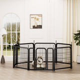 8-panel dog fence, 24 inch small dog pet fence, portable indoor pet game fence. Black, 22.2 inches wide x 23.6 inches high. - V.I.P Digital Presence