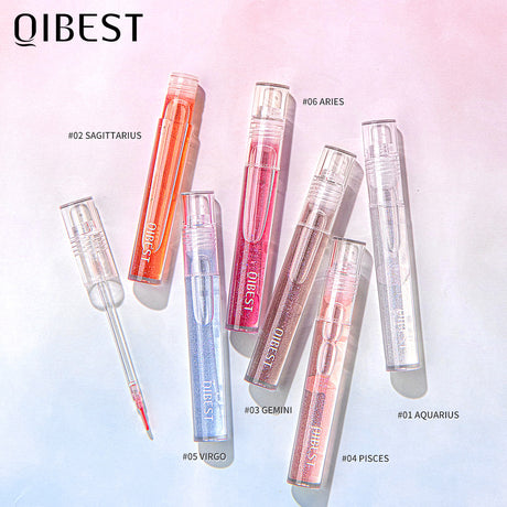 QIBEST Water Light Lip Gloss Mirror Glass Lip Glaze Moisturizing Moisturizing Water Light Lip Gloss Not Easy To Fade Transparent Lip Gloss - V.I.P Digital Presence