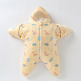 Saco de dormir para bebé, diseño de estrella de mar y cordero, con algodón grueso y cálido, acolchado antipatadas.