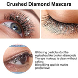 Crushed Diamond Mascara, Set Primer Instant Dry Film Flash Tear Eye Non-Smell-Free Mascara - V.I.P Digital Presence