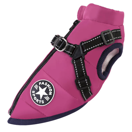 Pet clothing waterproof and warm dog cotton coat winter skiing suit chest and back integrated cotton vest - V.I.P Digital Presence