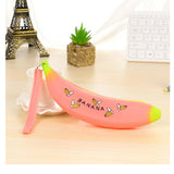 Simple Banana Green Onion Student Pencil Bag Super Cute Silicone Large Capacity Female Pencil Case Purse - V.I.P Digital Presence
