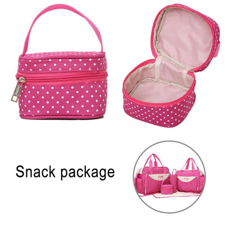 5pcs/Set Mother Mummy Diaper Bag Set Maternity Suit Large Handbag Nappy Diaper Bag Stroller Food Bag Baby Bottle Holder Bag Sets - V.I.P Digital Presence