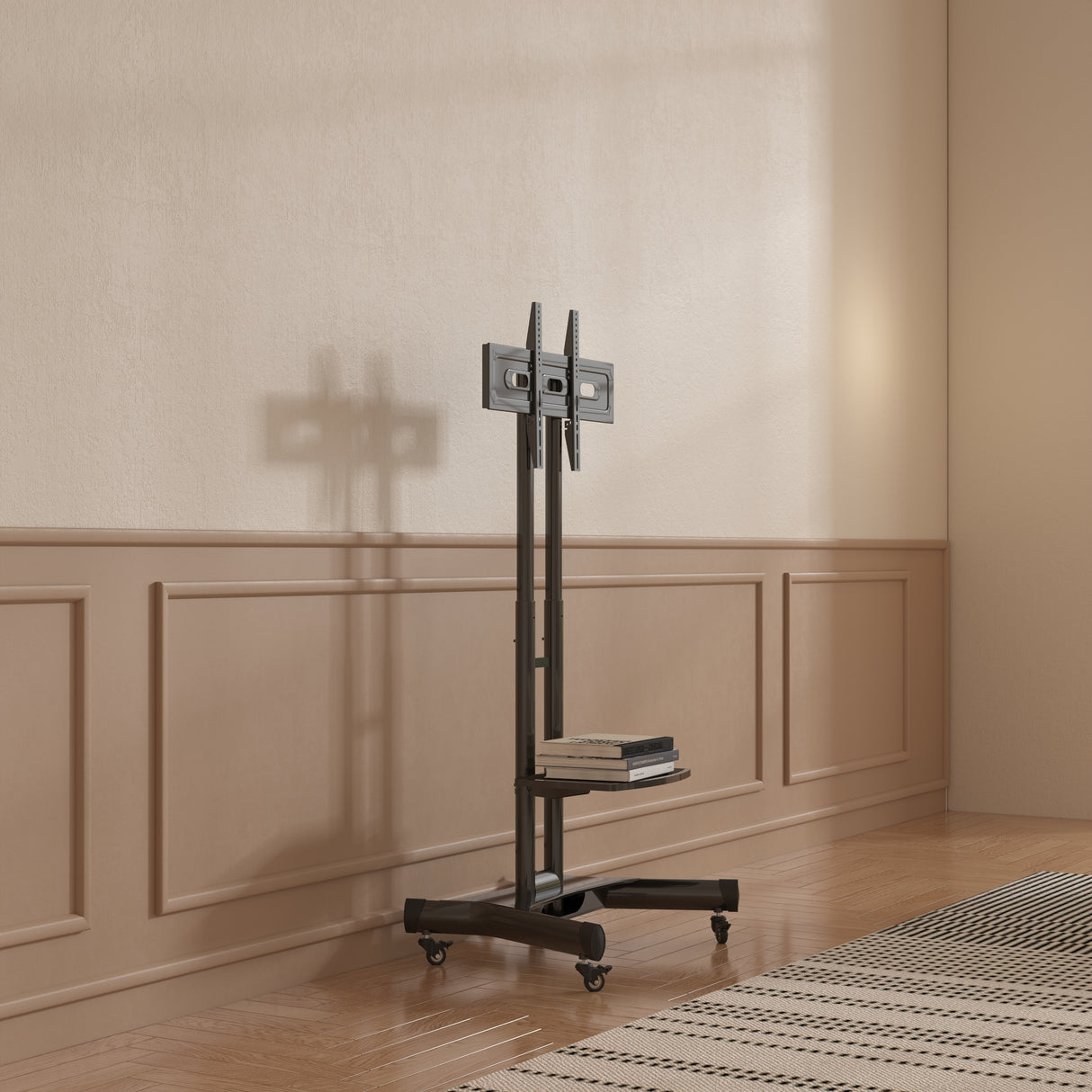 FANCO Universal Rotating TV Stand, suitable for 32-80 inch TVs, adjustable tilt height, maximum VESA 600x400mm (black) - V.I.P Digital Presence